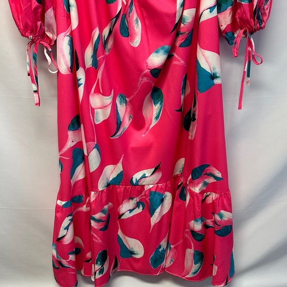NWT Louise James Boutique Leaf Cutout Maxi Dress Size L - Picture 4 of 8